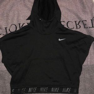 black nike cut off, with hood.